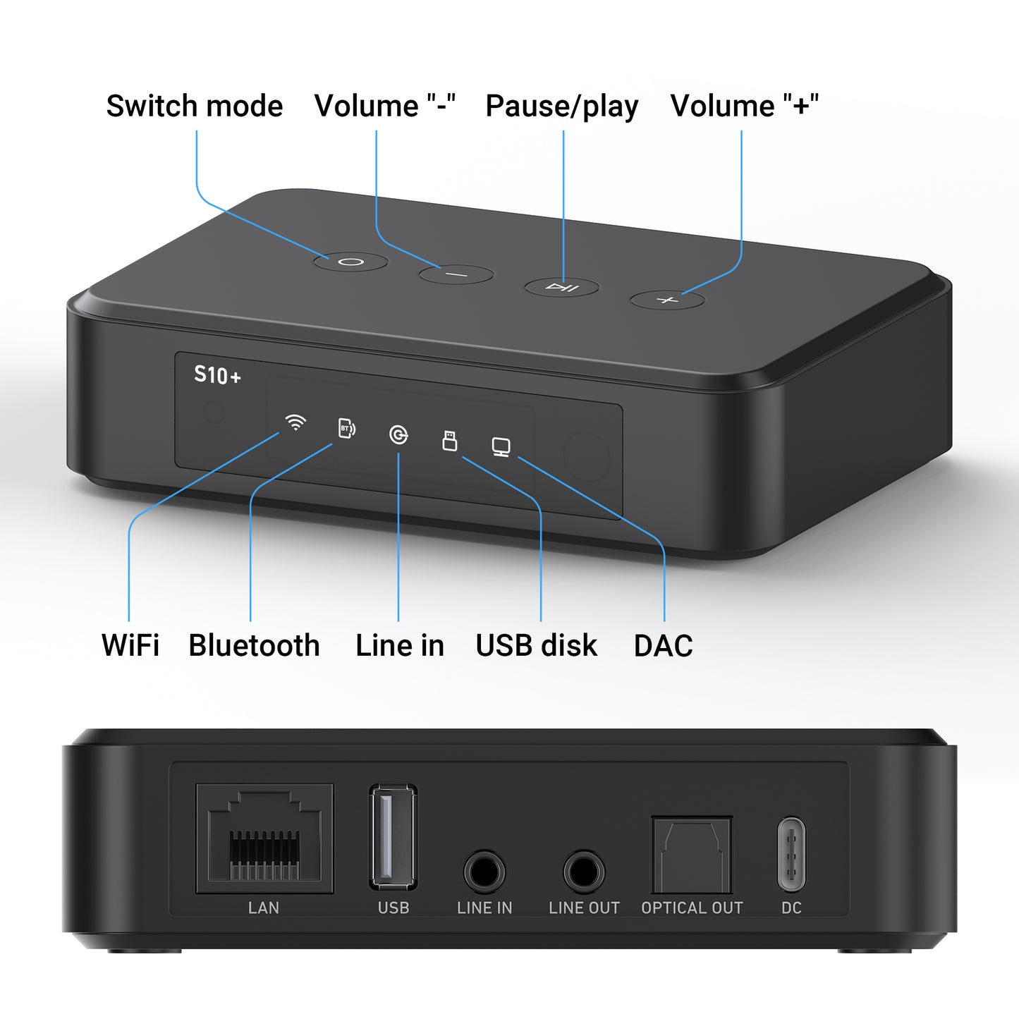 S10+ WiFi Music Streamer