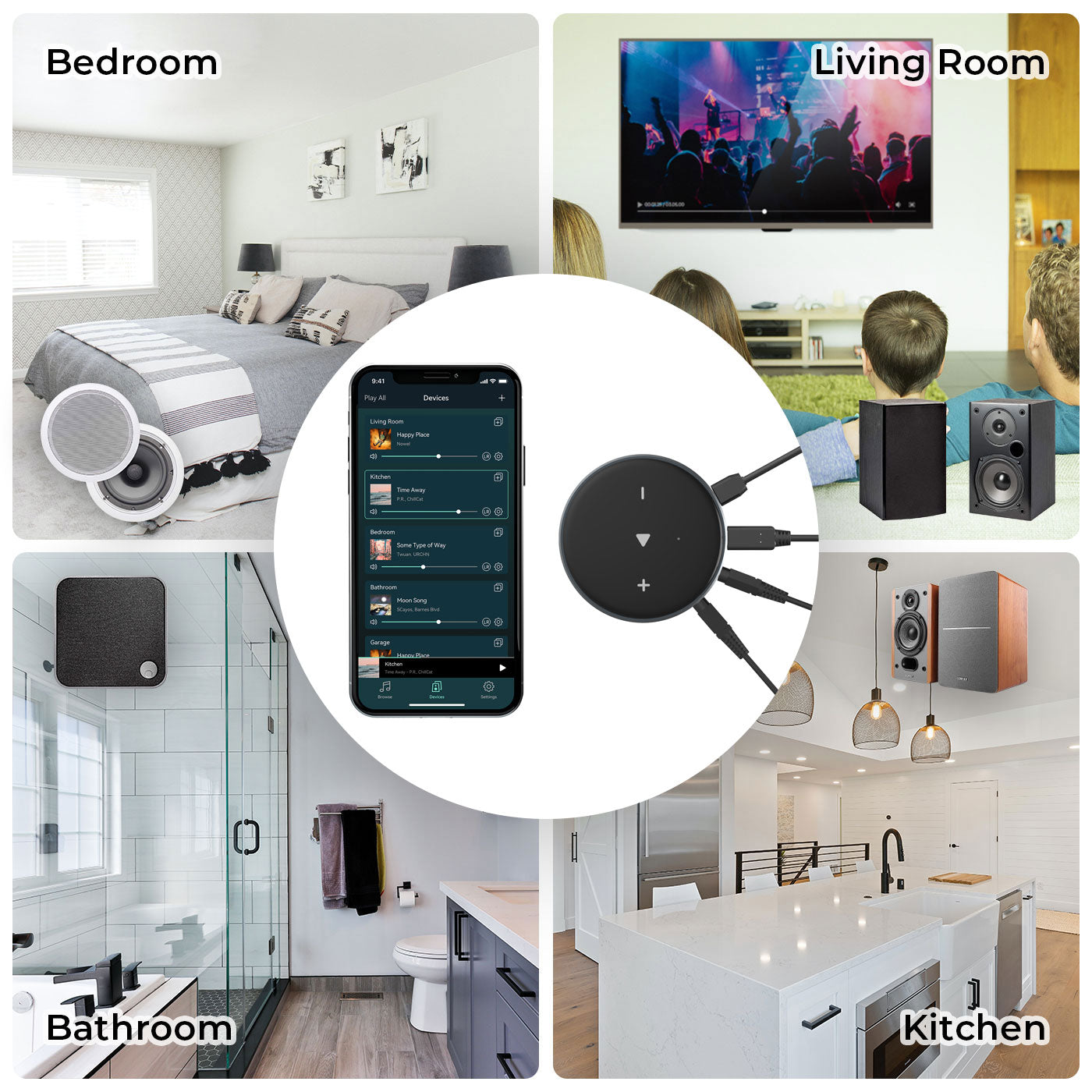 Wiim Mini WiFi & Bluetooth Receiver 5.2 Wireless Auido Multiroom Airplay 2 Music Streamer Within Spotify/Tidal Connect