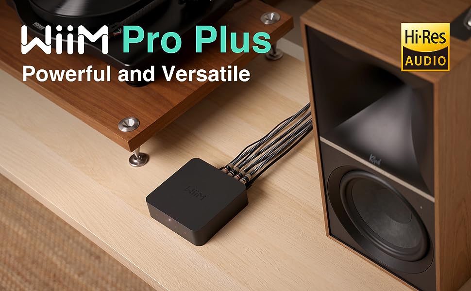 WiiM pro plus AirPlay2 Receiver, Chromecast Audio, WiFi Multiroom Streamer, Alexa, Siri,Google Assistant,Spotify, AmMusic