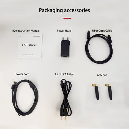 HiFiMuse R20Wireless Bluetooth Audio Receiver Playback Over Space Multi-Room Available