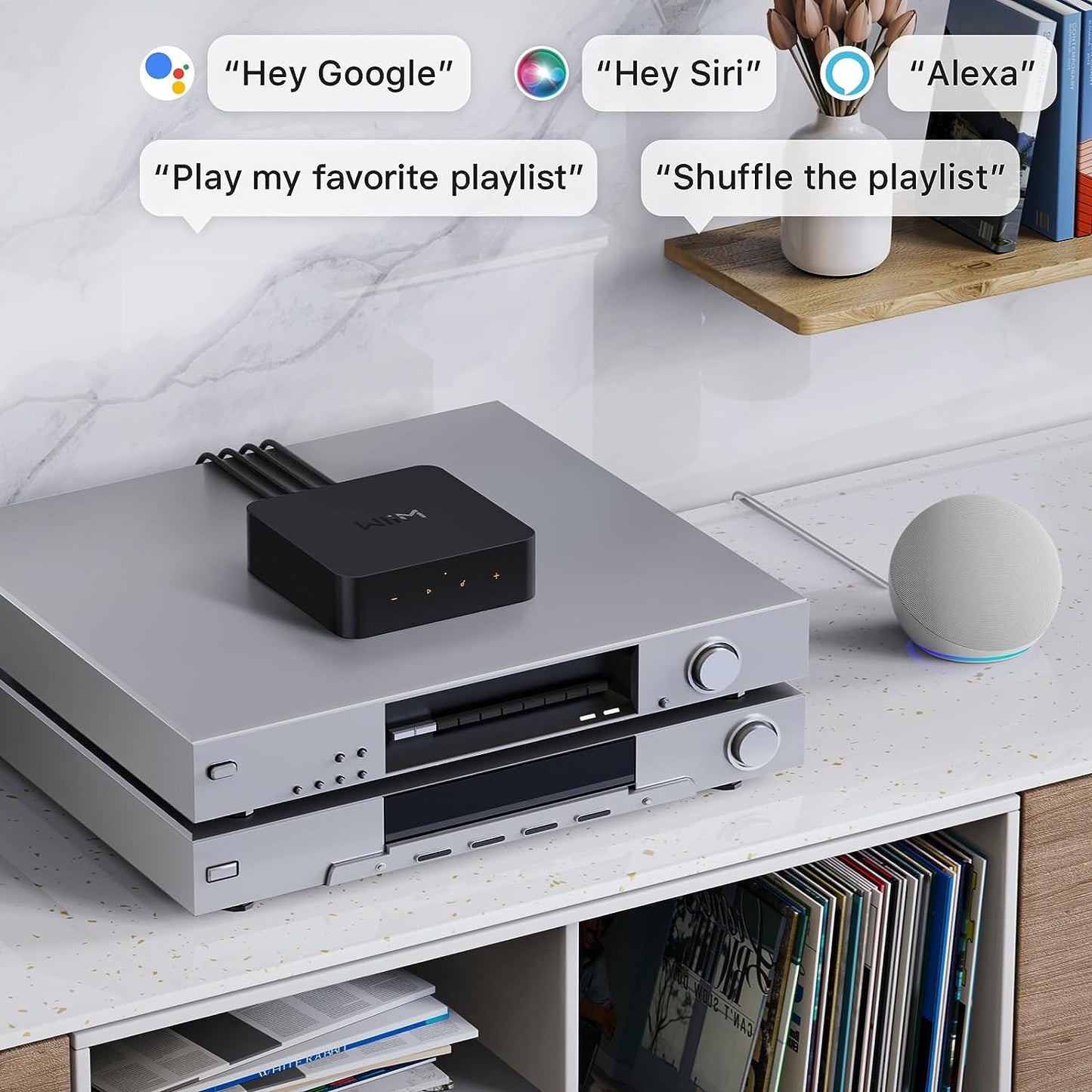 WiiM pro plus AirPlay2 Receiver, Chromecast Audio, WiFi Multiroom Streamer, Alexa, Siri,Google Assistant,Spotify, AmMusic