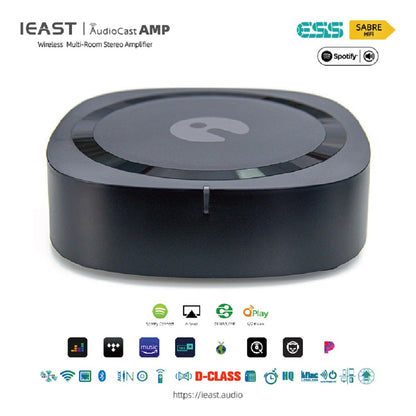 IEAST Audiocast amp80 wireless WiFi & Bluetooth 5 amplifier audio receiver lossless multi room airplay, DLNA, UPnP tidal