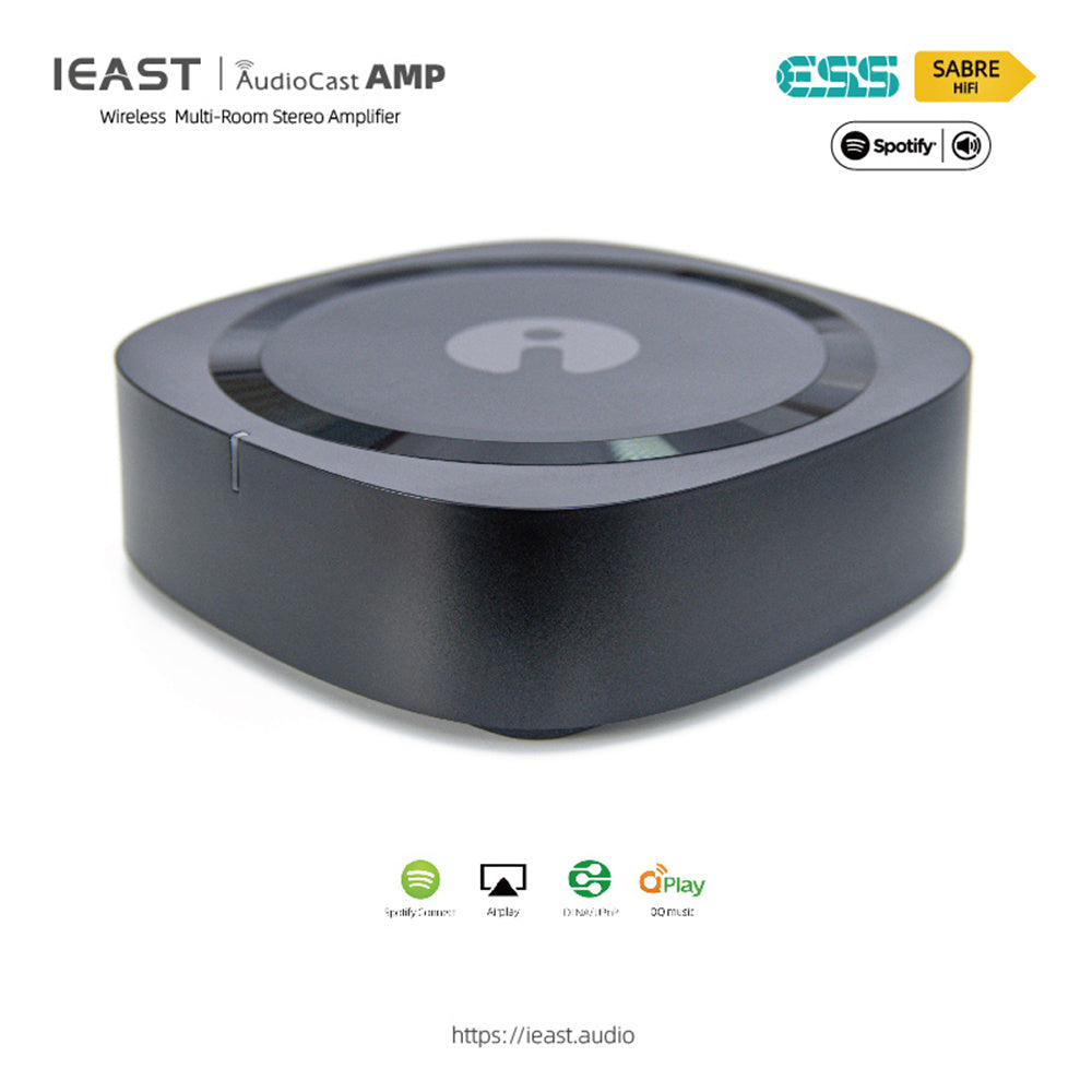 IEAST Audiocast amp80 wireless WiFi & Bluetooth 5 amplifier audio receiver lossless multi room airplay, DLNA, UPnP tidal